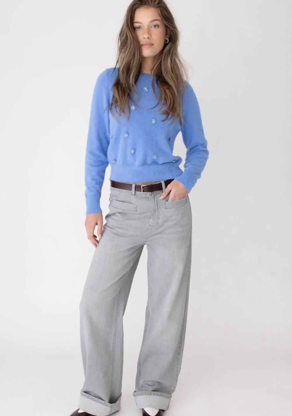 DAMES ANNA BLUE TRUI