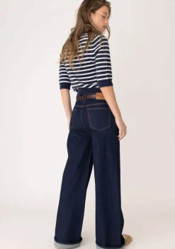 DAMES ANNA BLUE TRUI KORTE MOUW