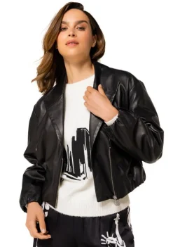 DAMES CAROLINE BISS LEER/SUEDE JACK