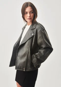 DAMES MODSTROM LEER/SUEDE JACK