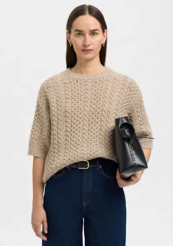 DAMES SELECTED FEMME TRUI KORTE MOUW